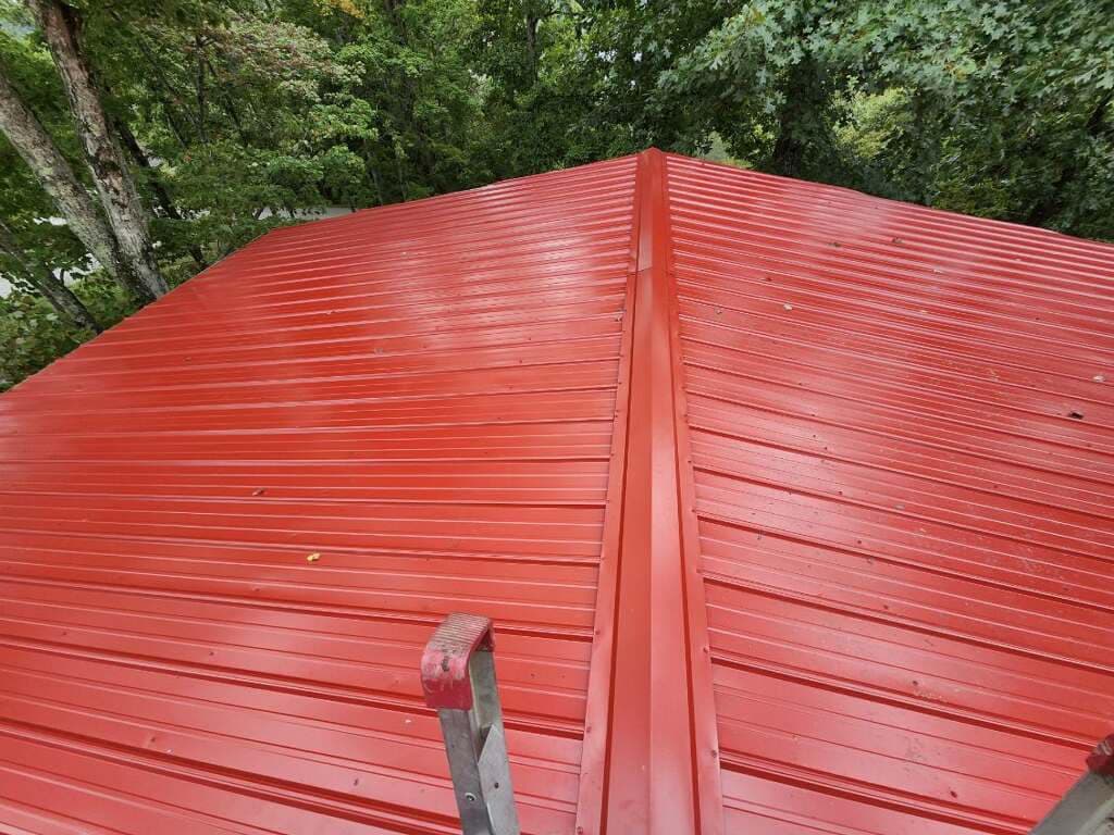 New Bright Red Metal Roof (10)